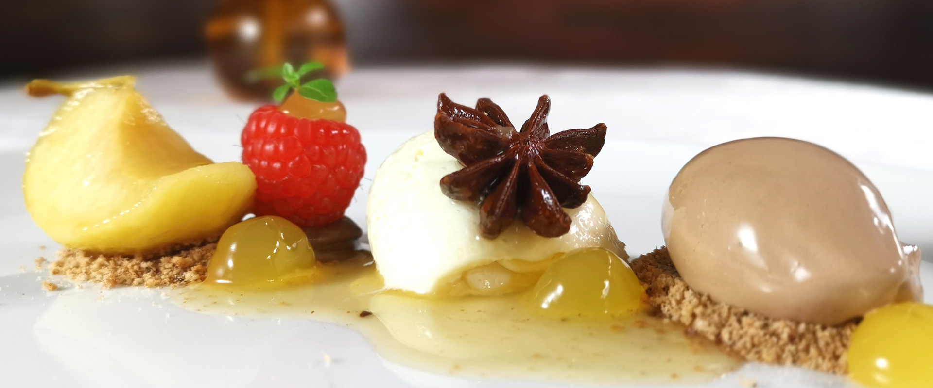 Italienische Dessert im Restaurant der Katzlmacher
